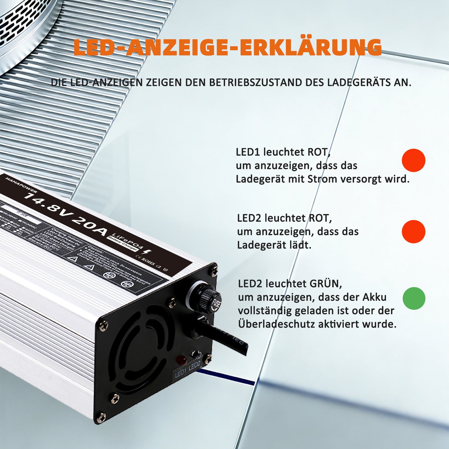 14.6V 20A LiFePO4 Battery Charger