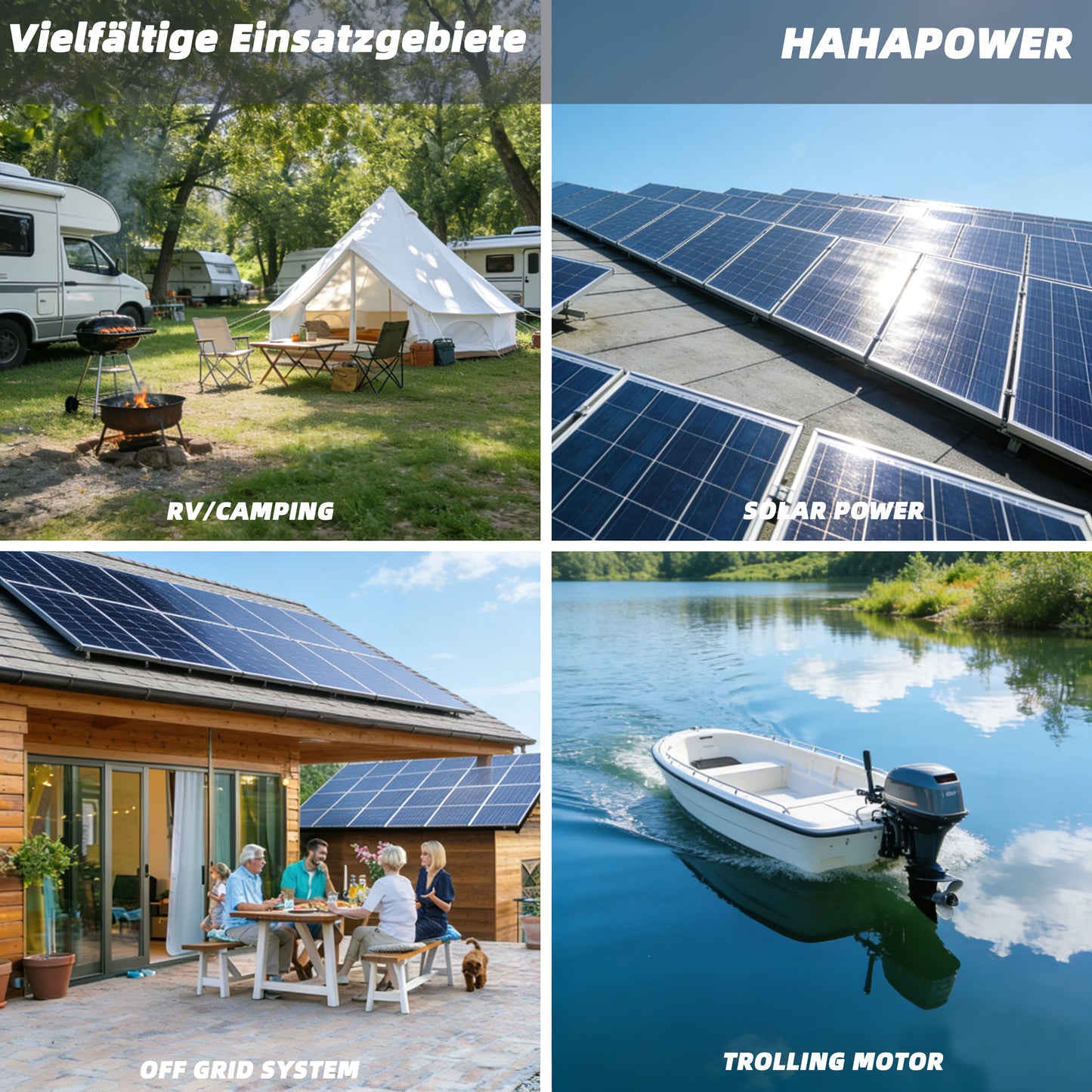 HAHAPOWER 12.8V 100Ah Bluetooth LiFePO4 Battery