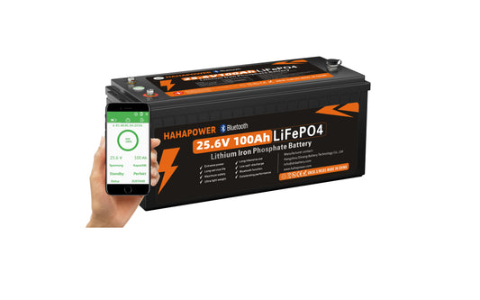 24V 100Ah 150A LiFePO4 Bluetooth Battery